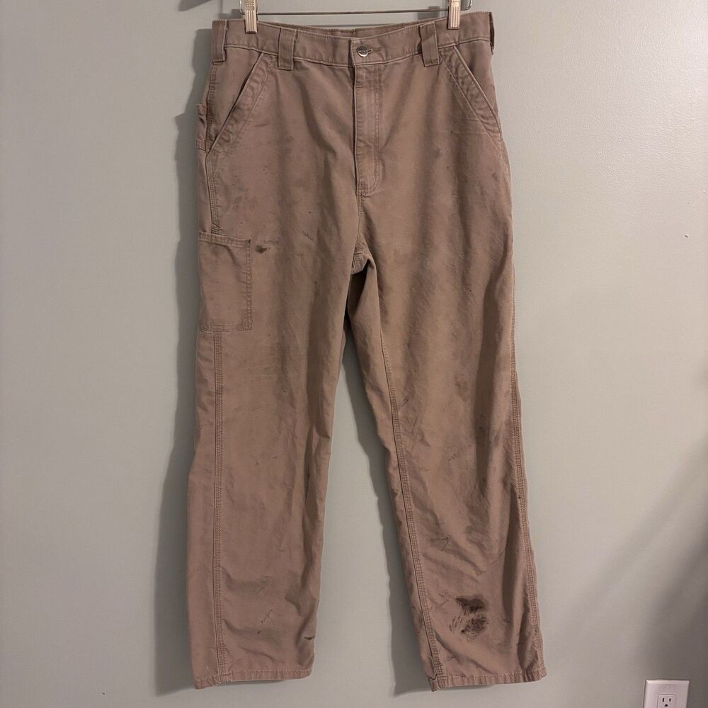 Carhartt B151 Loose Fit Utility Work Pant 34 Distressed Thrashed Grunge Stained